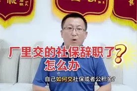 厂里交的社保辞职了怎么办视频封面