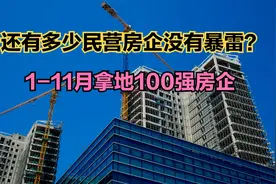 还有多少民营房企没有暴雷？1-11月房企拿地100强！前十仅2家民营视频封面