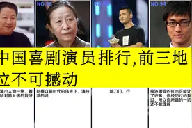 虎扑评分,中国喜剧演员排行,前三地位不可撼动