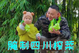 其实每天吃的榨菜就是这样的，切成条腌制一下，脆爽鲜美开胃爽口视频封面