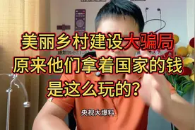 美丽乡村建设大骗局，原来他们拿着国家的钱是这么玩的？视频封面