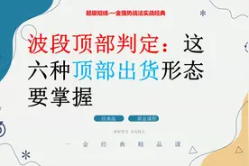 波段顶部判定：这6种顶部出货形态要掌握！视频封面