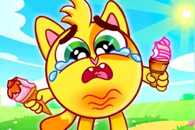 宝贝吃了冰激凌肚子不舒服，导致肚子痛，我们要多吃健康的食物哟视频封面