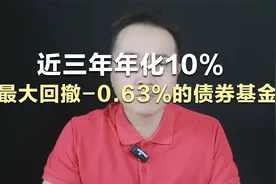 近三年年化10%，最大回撤-0.63%的债券基金！视频封面
