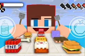 我的世界：米奇通关美食赛道吃炸鸡，心疼铁柱只能啃苹果