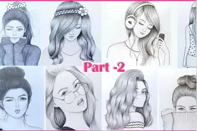 超简单女孩画法（第二部分）|| 铅笔素描教程 || 艺术