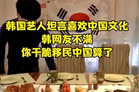韩国艺人坦言喜欢中国文化，韩网友不满：你干脆移民中国算了！视频封面