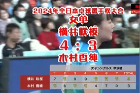 2023年全日本桌球选手权大会女单：横井咲樱vs木村香纯视频封面