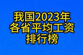 我国2023年，各省平均工资，排行榜视频封面