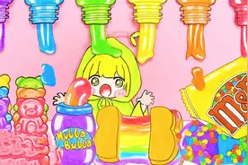 定格动画：给小美做创意彩虹糖果，实现糖果自由好开心呀