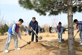 习近平参加首都义务植树活动图片