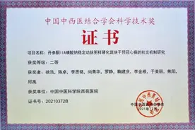 西苑医院心血管中心喜获2021年度中国中西医结合学会科学技术奖二等奖图片