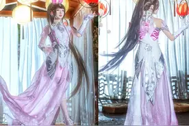 斗罗：小舞COS神还原，服装选择很重要，白色丝袜和裙摆效果绝了图片