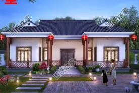一层瓦房三合院设计，空间力无穷大，堪比豪宅的舒适度图片