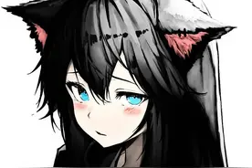 高级感黑白彩色系日漫头像图片