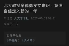 博雅讲席教授没了，辛德勇自媒体求职图片