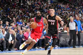 末节4个三分轰16分！哈登回来了，31+9+7再灭热火，天王山来了图片