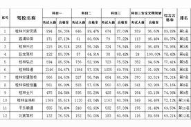 桂林交警发布今年3月份驾校考试合格率，你所报考的驾校排第几名？图片
