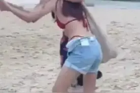 新加坡臭流氓偷拍泳装妹纸，被发现起冲突居然趁机揩油图片