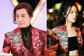 听说李咏回来了？穿着大红装，带点儿邪气，笑笑呼唤法图麦的小名图片