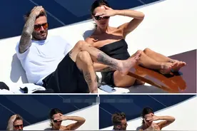 贝克汉姆带妻女坐游艇出海！被维多利亚紧贴依偎，小女儿发胖明显图片