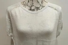 白色冰丝纯棉蕾丝棕榈花泡泡袖短袖编织方法及图解图片