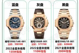 百达翡丽鹦鹉螺5980/5168/5164系列6月14日行情图片