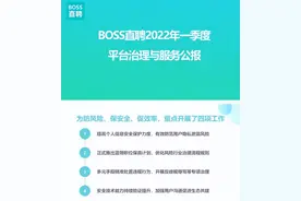BOSS直聘平台治理公报：一季度开展隐私保护、歧视辱骂行为处置等重点专项图片
