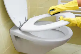 不管马桶有多脏多臭，只需把它往马桶里喷一喷，马桶立马干干净净图片