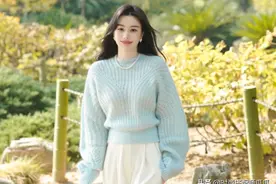 “阔腿裤”不吃香了！今年流行的是“毛线裤”，舒适百搭还洋气图片