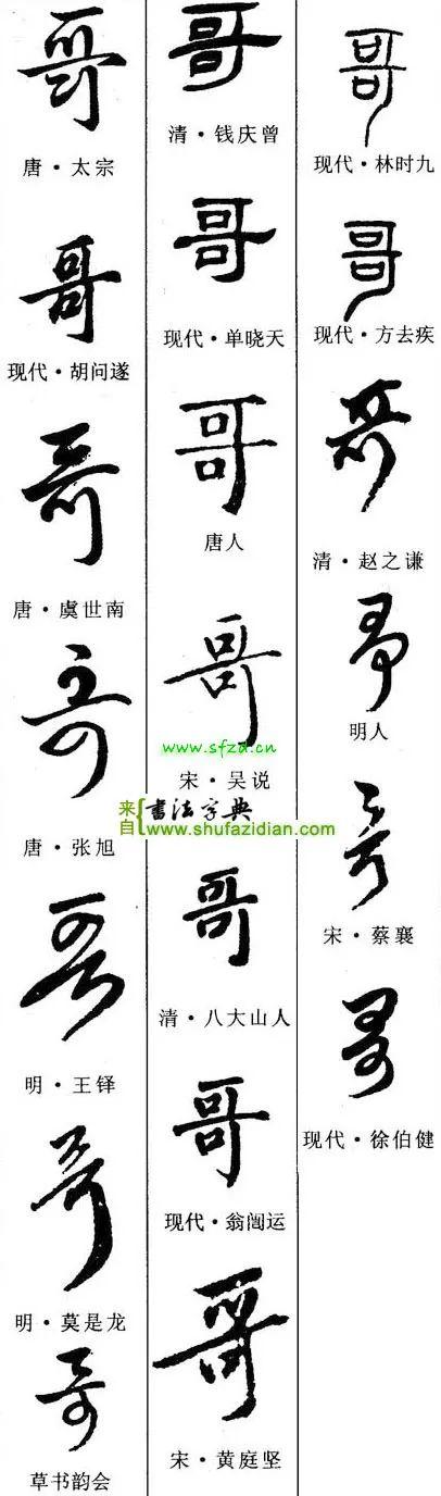 「每日一字」 哥（2966）2022.10.15