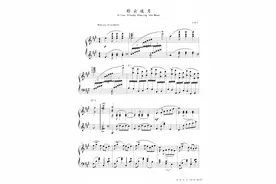 彩云追月，钢琴谱原版，中国名曲，曲谱分享图片