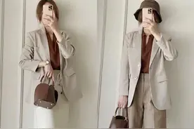 “小西装”还是杏、驼、黑最好搭！简单利落，职场造型不重样图片