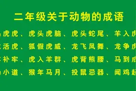 二年级语文描写动物的成语总结，二年级关于动物的成语图片