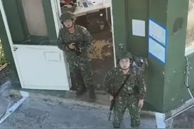 大陆无人机怼脸拍台军，岗哨士兵“一脸懵”，台当局回应自欺欺人图片