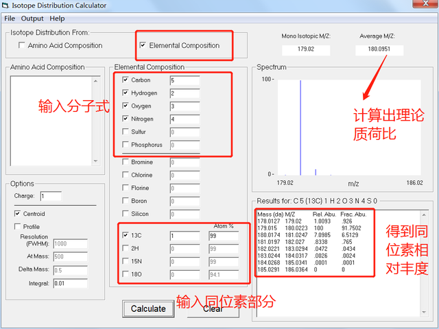 如何计算氨基序列、小分子的分子量及同位素分布