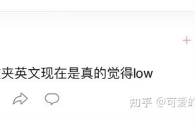 “中文夹英文现在是真的觉得low”图片