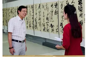 李梅舞2015年草书长卷作品：《抗日八首》欣赏图片