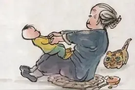老照片里的“拉大锯”，记忆里老童谣的联想图片