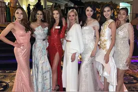 世界小姐晚宴生图曝光，中国选手合影站c位气场强大，还是个学霸图片