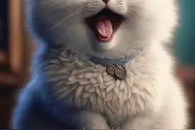 治愈壁纸｜一只爱笑的大胖猫，白白胖胖充满希望图片