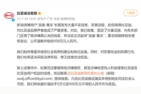 比亚迪法务部发布公告：向恶意诋毁品牌的自媒体索赔500万图片