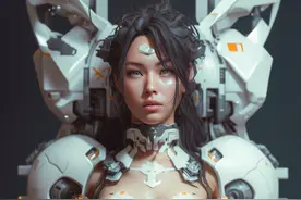 超美的AI绘机甲少女 ​​​图片