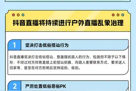 抖音直播关于整治户外直播乱象的处置公示（第六期）图片