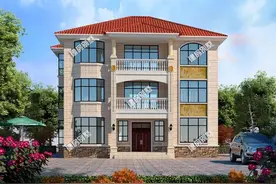 三兄弟合用一块宅基地，选择叠拼别墅户型，每户一层建房很省钱图片