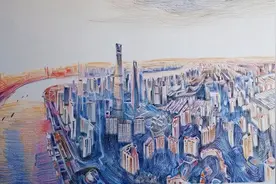 这12幅“我爱上海”手绘作品太美了！她将对城市的热爱倾注于色彩图片
