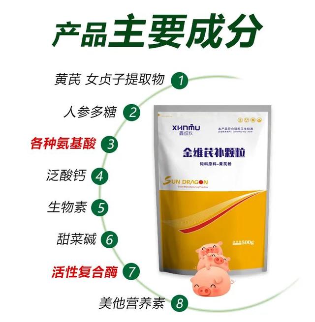 猪消瘦、鸡产蛋率下降！快找芪补金维颗粒，畜禽营养保证新引擎