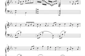 昨日重现，钢琴谱，曲谱分享图片