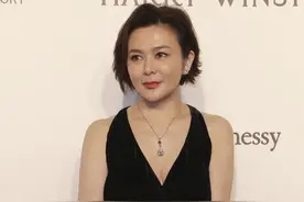 关之琳好适合穿V领裙子，优雅又大方，天鹅颈好迷人图片
