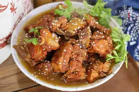 红烧排骨的家常做法，教你一招，排骨酥烂红亮味道正，简单实用图片